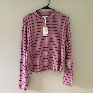 NWT Candies Juniors Plus Striped Cropped Sweater